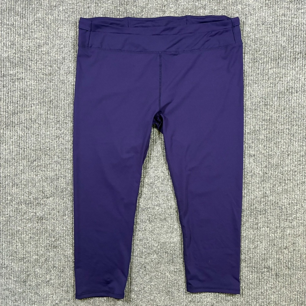Fabletics Womens‎ Capri Leggings Size 2XL Purple Pull On Stretch Workout Yoga